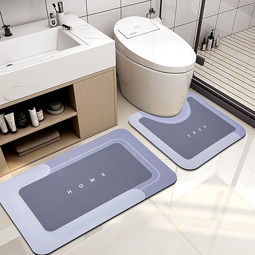 Set de 2 Tapetes de Baño Antideslizantes
